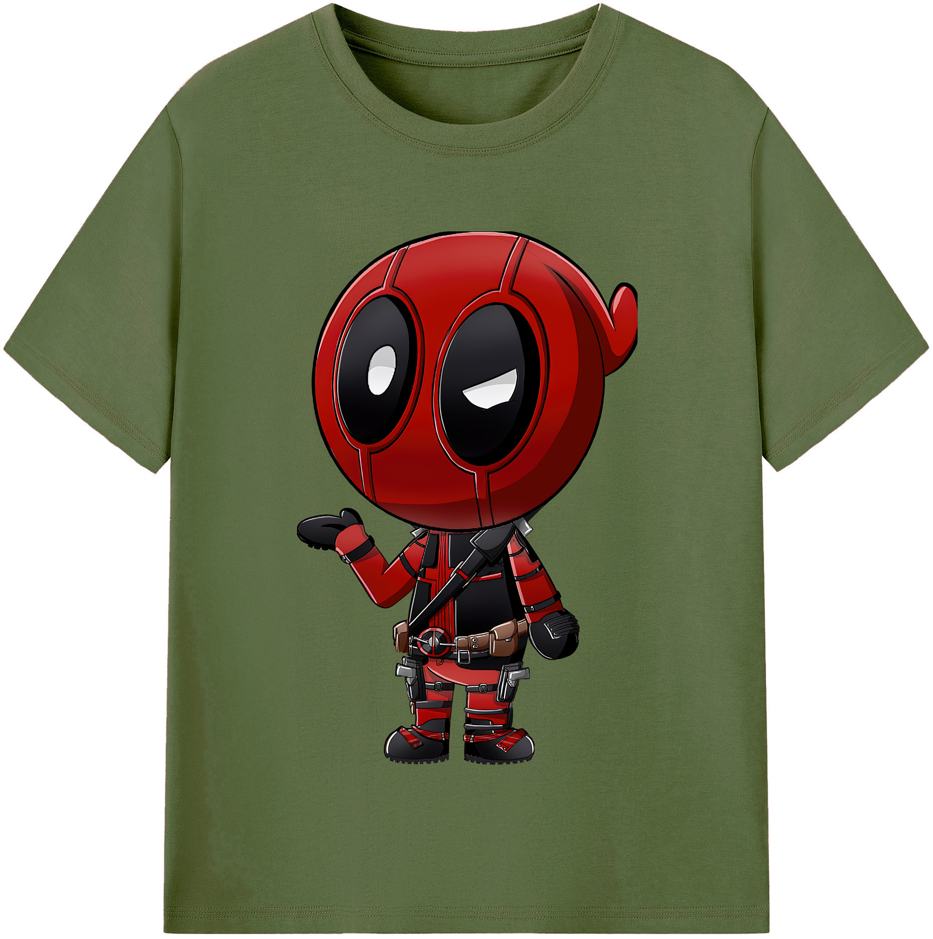 （画像用） Deadpool デッドプール 綿100％半袖Tシャツ（フロントプリント）